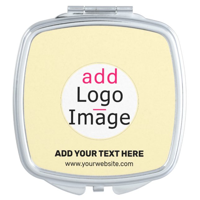 Trendy professional modern custom add logo vanilla compact mirror (Front)