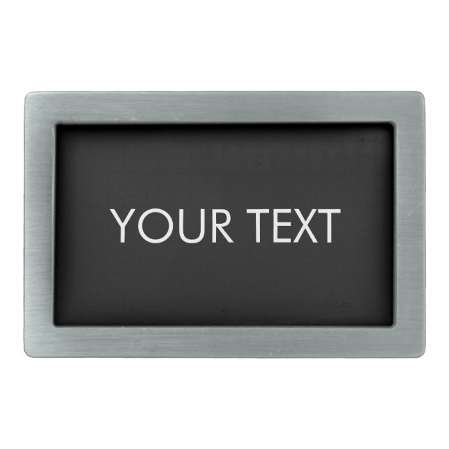 Trendy Professional Modern Custom Brand Name Black Belt Buckle (Front)