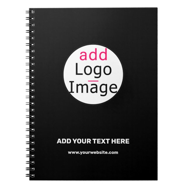 Trendy professional modern customizable brand  notebook (Front)