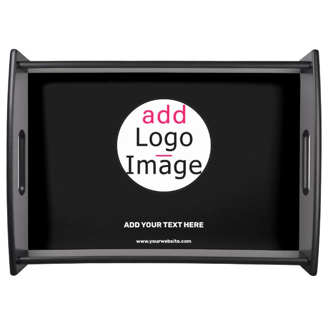 Trendy professional modern customizable brand  serving tray (Front)
