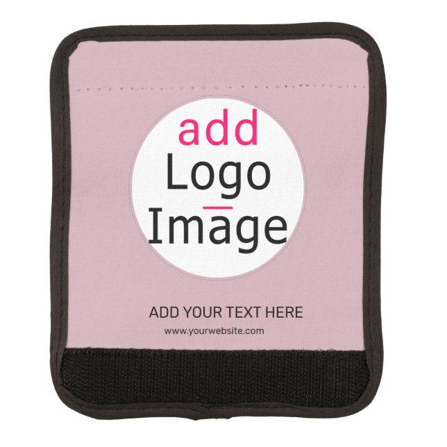 Trendy professional modern customizable dusty rose luggage handle wrap (Front)