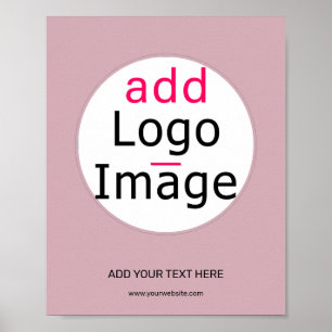 Trendy professional modern customizable dusty rose poster