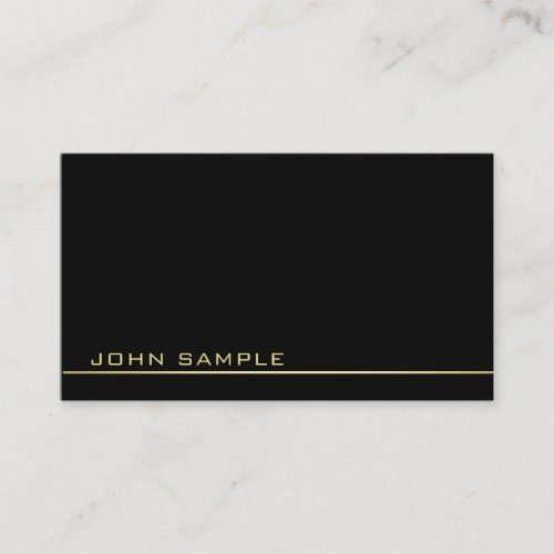 Trendy Professional Monogram Classy Black And Gold Business Card