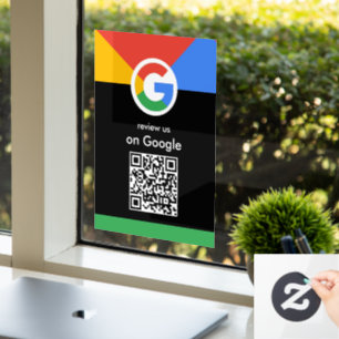 Trendy Professional Scan to Review Google QR Code Window Cling
