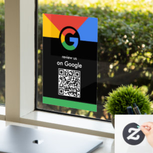 Trendy Professional Scan to Review Google QR Code Window Cling