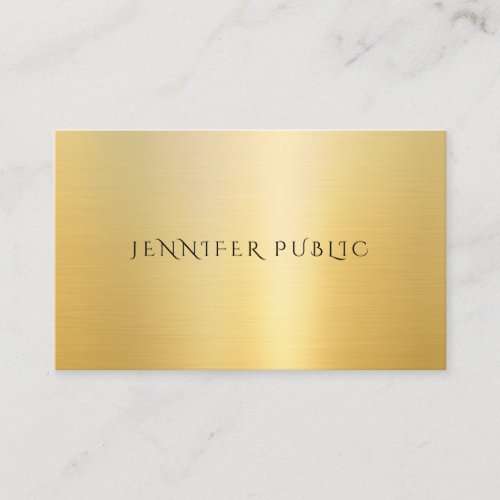 Trendy Professional Template Elegant Modern Gold Business Card