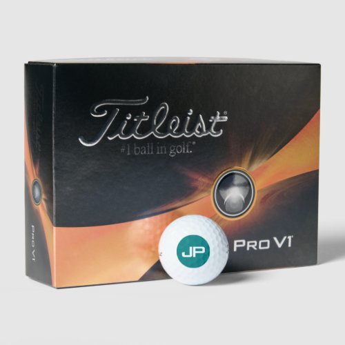 Trendy Professional Titleist Pro V1 Teal Monogram Golf Balls