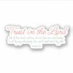 Trendy Proverbs 3:5-6 Christian Bible Verse Sticker