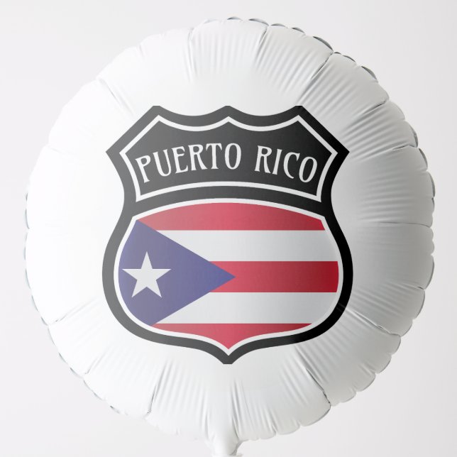 Trendy Puerto Rico Flag National Symbol Balloon (Front)