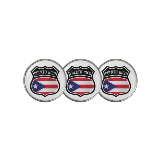 Trendy Puerto Rico Flag National Symbol Golf Ball Marker (3 Up)