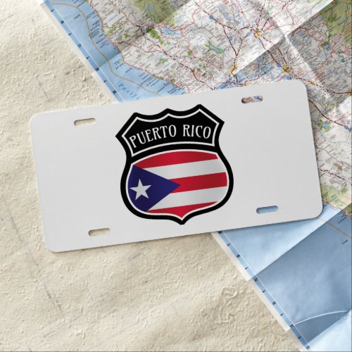 Trendy Puerto Rico Flag National Symbol License Plate