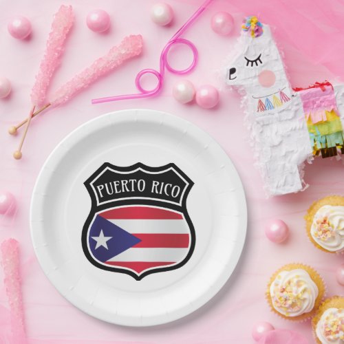 Trendy Puerto Rico Flag National Symbol Paper Plates