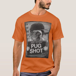 Trendy Pug Shot County Dog Pound Portrait T-Shirt