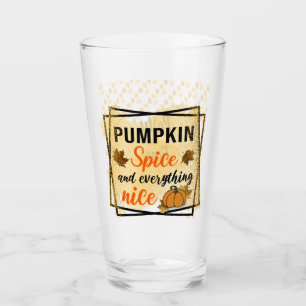 Trendy Pumpkin Spice Elegant Glass