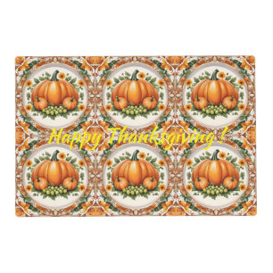 Trendy Pumpkin Thanksgiving Autumn Collection Placemat