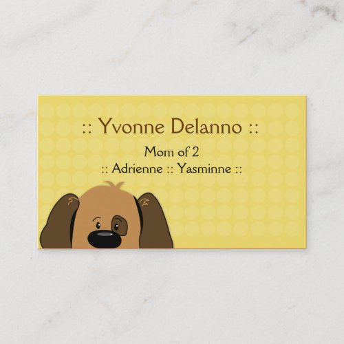 Trendy Puppy Dog Business / Mommy Calling Card Business Cards
