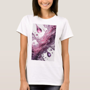 Trendy Purple ABSTRACT ART Fashion Print T-Shirt