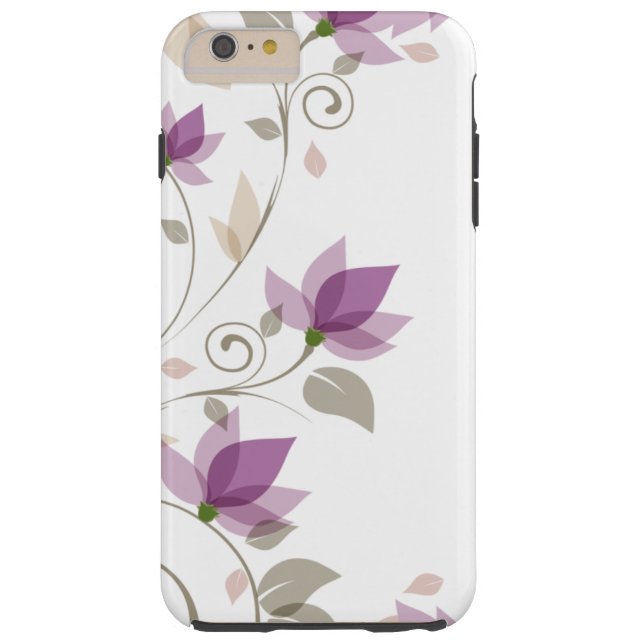Trendy Purple Abstract Floral Case-Mate iPhone Case (Back)