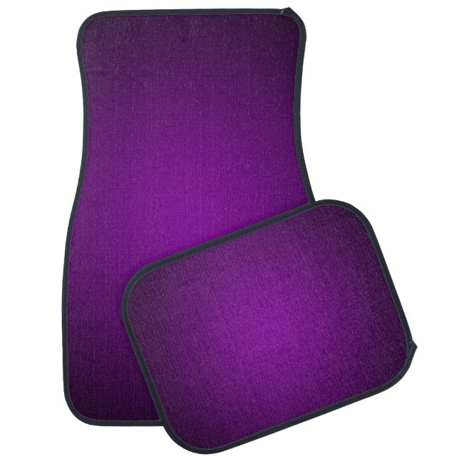 Trendy Purple-Black Grainy Vignette Car Floor Mat (Set)