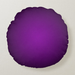 Trendy Purple-Black Grainy Vignette Round Pillow
