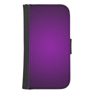 Trendy Purple-Black Grainy Vignette Wallet Phone Case For Samsung Galaxy S4