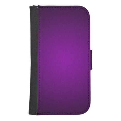 Trendy Purple_Black Grainy Vignette Wallet Phone Case For Samsung Galaxy S4