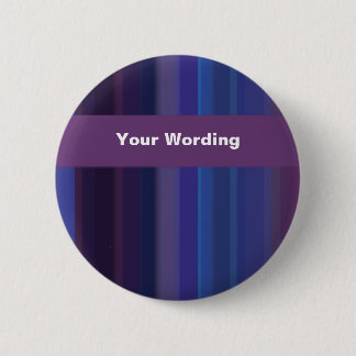 Trendy purple blue stripes - customizable button