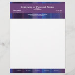 Trendy purple blue stripes - customizable letterhead<br><div class="desc">This stylish, classy design of blue & purple vertical stripes is the perfect way to project your company image. If you're looking to make a lasting first impression with clients & suppliers, then this graphic will make the ideal logo. Bathed in hues of blue and complimentary colors, this product may...</div>