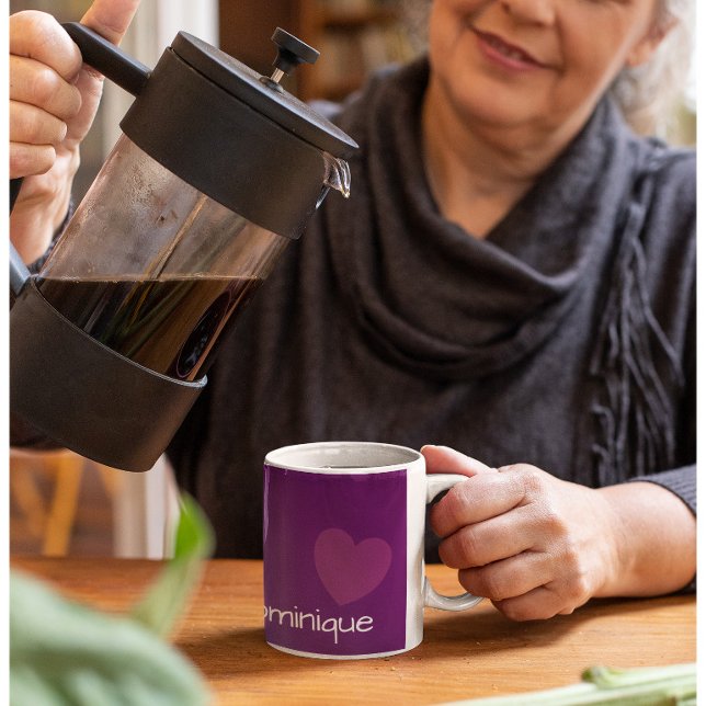 Trendy Purple - Coffee Mug With Heart (Creator Uploaded)