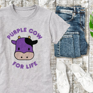 Trendy "Purple Cow For Life " Sisterhood T-Shirt