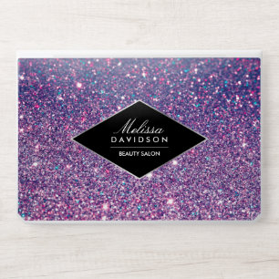 Trendy Purple Glitter and Glamour HP Laptop Skin