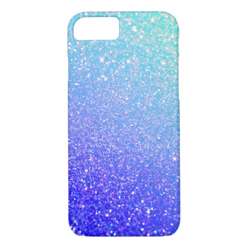 Trendy Purple Glitter Blue Case_Mate iPhone 7 Case