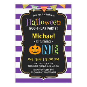 halloween birthday invitations zazzle