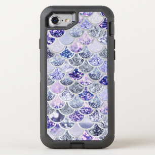 Trendy Purple Ombre Glitter Mermaid Fish Scales OtterBox Defender iPhone SE/8/7 Case