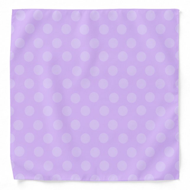 Trendy Purple Polka Dot Pattern Bandana (Front)