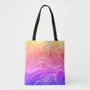 Trendy Purple Red Yellow Abstract Tote Bag
