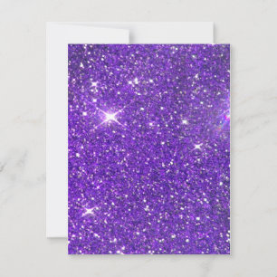 Trendy Purple Sparkling Glitter Glitz Invitation