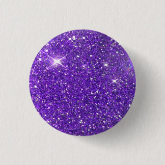 Trendy Purple Sparkling Glitter Glitz Pinback Button
