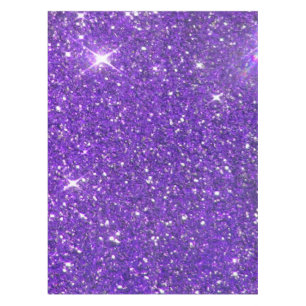 Trendy Purple Sparkling Glitter Glitz Tablecloth
