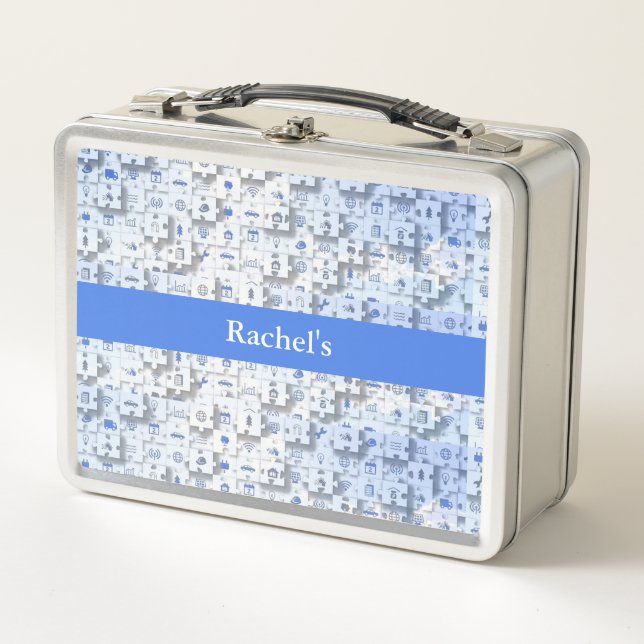 Trendy Puzzle Metal Lunch Box (Front)