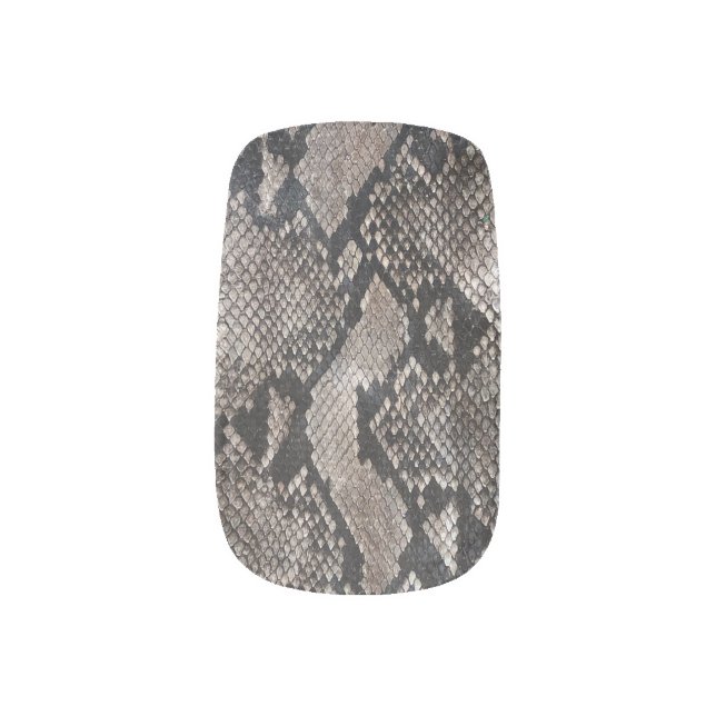 Trendy Python Snake Skin - Rich Elegant Fashion Minx Nail Art (Right Thumb)