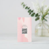 Trendy QR code social media abstract personal Business Card (Standing Front)