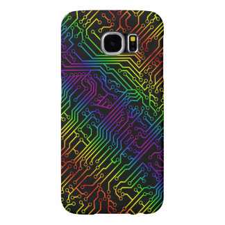 Trendy Rainbow Circuit Board Pattern Samsung Galaxy S6 Case