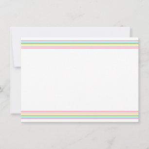 Trendy Rainbow Colors Stripes Blank Template
