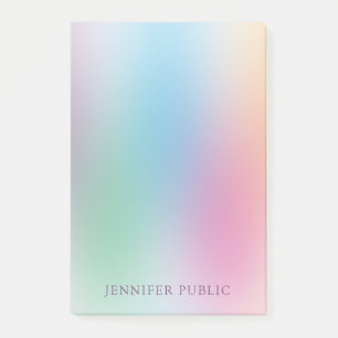 Trendy Rainbow Colors Template Elegant Modern Post-it Notes