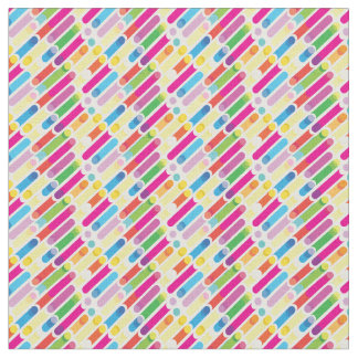 Trendy Rainbow Diagonal Lines Pattern Pop Art Fabric