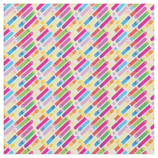 Trendy Rainbow Diagonal Lines Pattern Pop Art Fabric