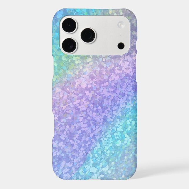 Trendy Rainbow Glitter Apple Iphone Case (Back)