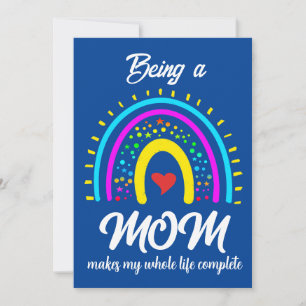 TRENDY RAINBOW MOTHER'S DAY MOM GIFT INVITATION