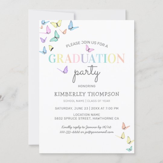 Rainbow Invitation Butterfly Invitation Watercolor Invitation Rainbows Butterflies Invitation Butterfly Invitation Paper Invitations Announcements Lifepharmafze Com